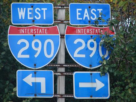 I-290 West/East Signage